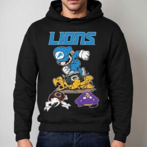 Super Mario Detroit Lions Packers Bears And Vikings Shirt 2 Super Mario Detroit Lions Packers Bears And Vikings Hoodie