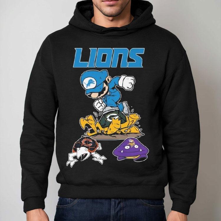 Super Mario Detroit Lions Packers Bears And Vikings Shirt Super Mario Detroit Lions Packers Bears And Vikings Shirt