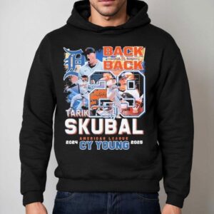 Tarik Skubal Detroit Tigers Back To Back American League Cy Young 2024 2025 Signature Shirt 2 Tarik Skubal Detroit Tigers Back To Back American League Cy Young Signature Hoodie