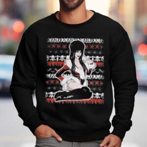 2023 Elvira Dark Xmas Ugly Christmas Shirt 3 Elvira Dark Xmas Ugly Christmas Sweatshirt