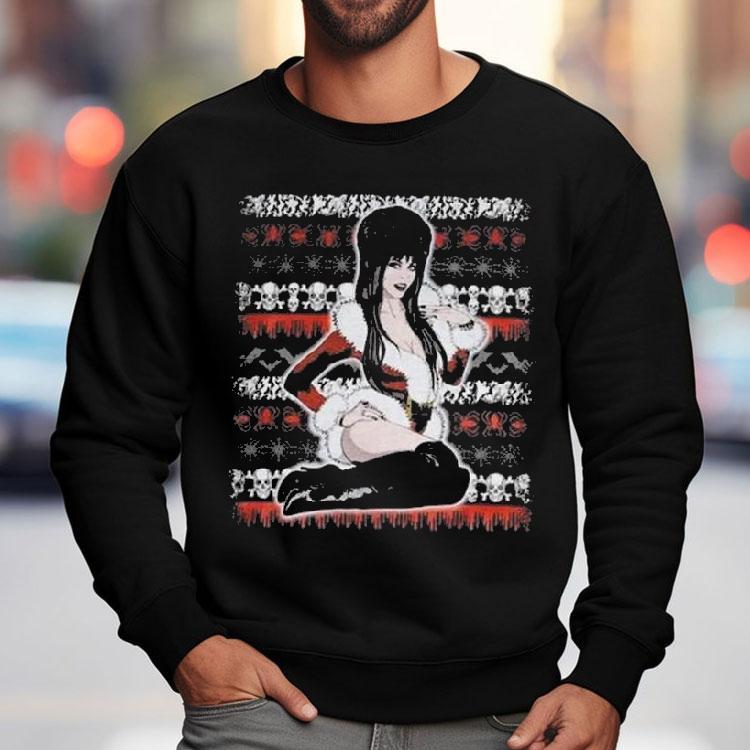 2023 Elvira Dark Xmas Ugly Christmas Shirt 2023 Elvira Dark Xmas Ugly Christmas Shirt