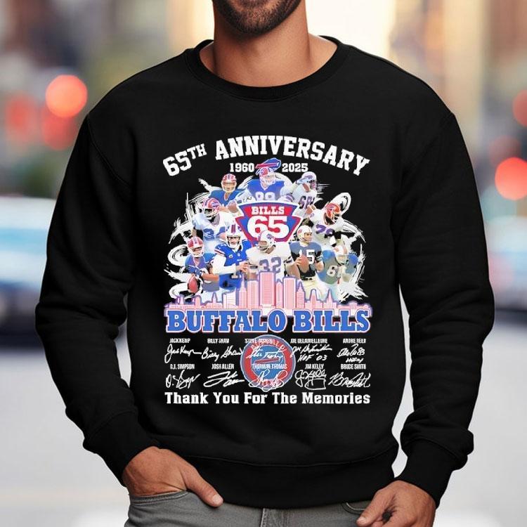 Buffalo Bills Thank You For The Memories 65th Anniversary 1960 2025 Shirt Buffalo Bills Thank You For The Memories 65th Anniversary 1960 2025 Shirt