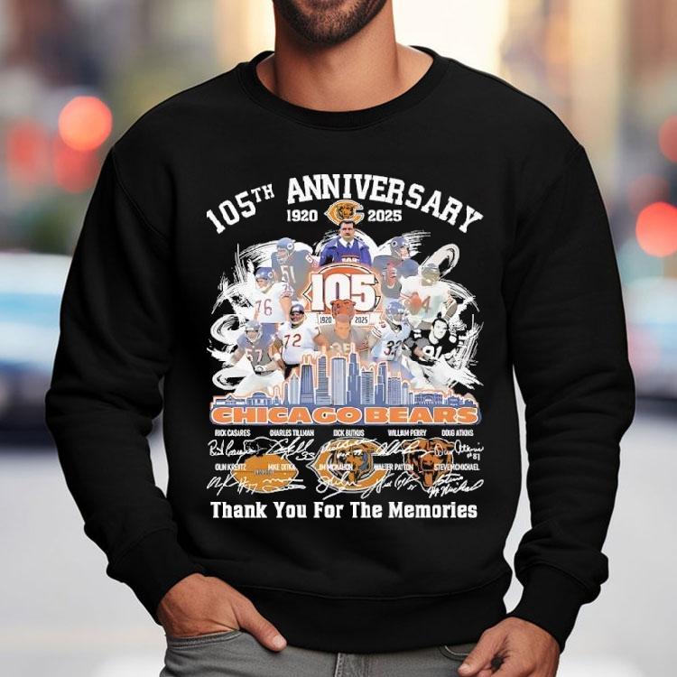 Chicago Bears Thank You For The Memories 105th Anniversary 1920 2025 Shirt Chicago Bears Thank You For The Memories 105th Anniversary 1920 2025 Shirt