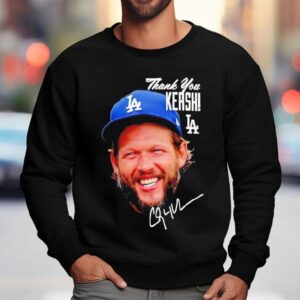 Clayton Kershaw Thank You Kersh Los Angeles Dodgers Baseball Signature Sweatshirt