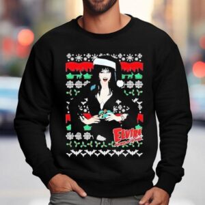 Elvira Wink Xmas Ugly Christmas Shirt 3 Elvira Wink Xmas Ugly Christmas Sweatshirt
