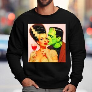 Frankenstein With Bride Graphic Shirt 3 Frankenstein With Bride Graphic Sweatshirt
