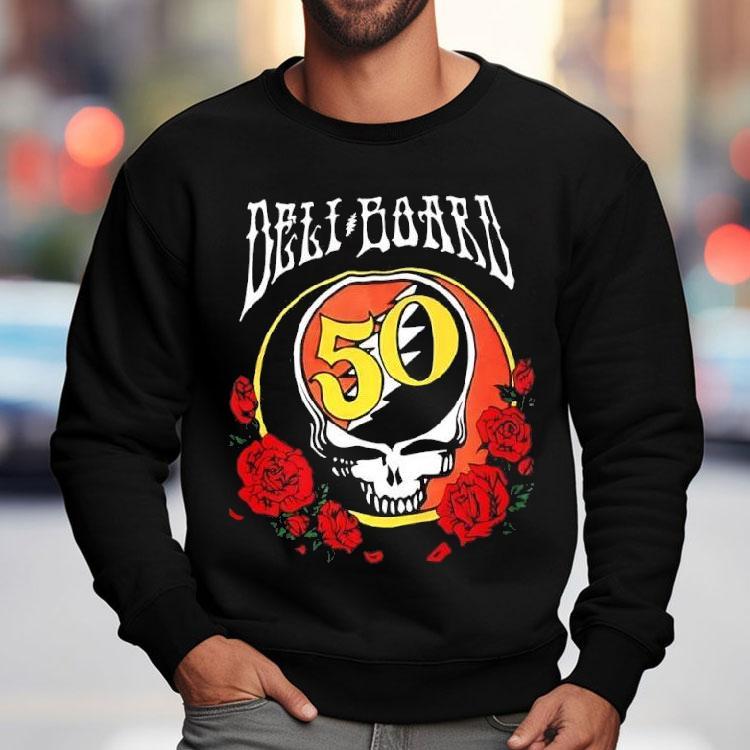 Grateful Dead 50th Anniversary Deli Boards Steal Your Face Skull Logo Shirt Grateful Dead 50th Anniversary Deli Boards Steal Your Face Skull Logo Shirt