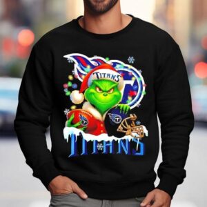 Grinch And Tennessee Titans Christmas Theme Helmet Shirt 3 Grinch And Tennessee Titans Christmas Theme Helme Sweatshirt