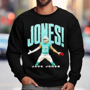 Jack Jones Holding Football Miami Dolphins Shirt 3 Jack Jones Holding Football Miami Dolphins Sweatshirt