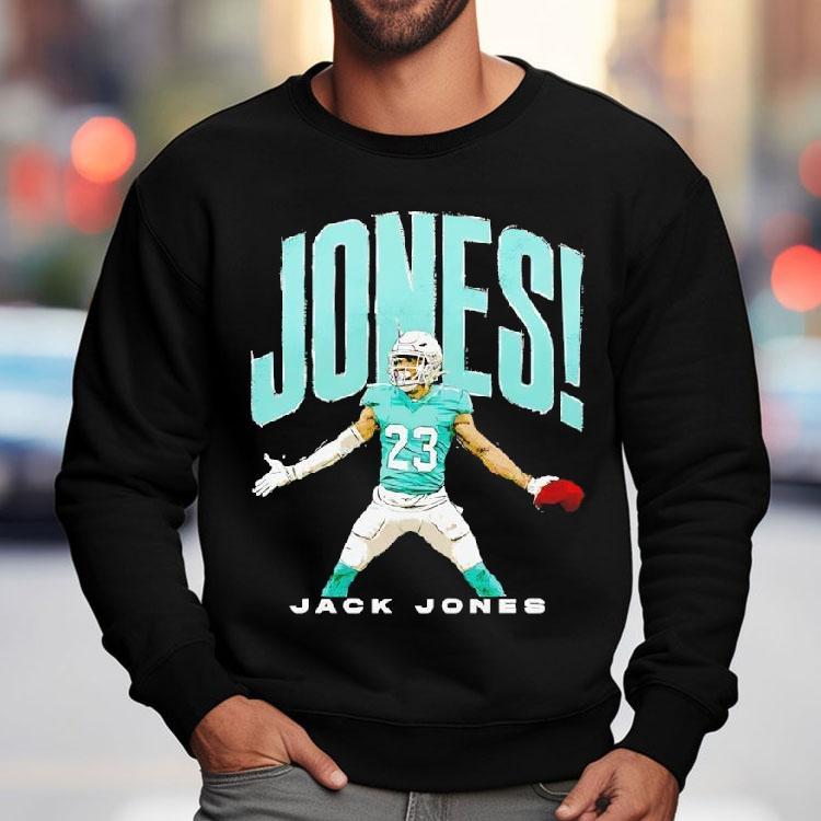 Jack Jones Holding Football Miami Dolphins Shirt Jack Jones Holding Football Miami Dolphins Shirt