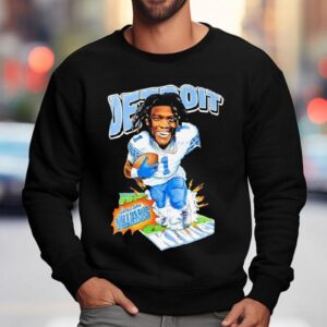 Jameson Williams In A Detroit Lions Caricature Shirt 3 Jameson Williams In A Detroit Lions Caricature Sweatshirt