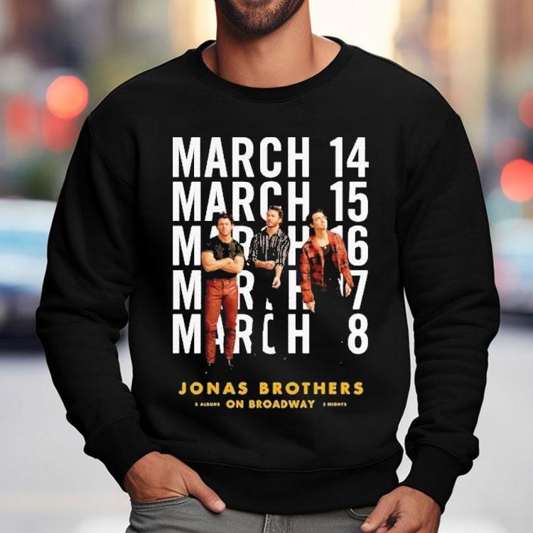 Jonas Brothers On Broadway March 2025 Shirt Jonas Brothers On Broadway March 2025 Shirt