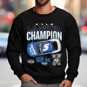 Kyle Larson 2025 Nascar Cup Series Champion Stats Shirt 3 Kyle Larson Nascar Cup Series Champion Stats Sweatshirt