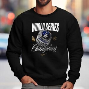 Los Angeles Dodgers World Series Champions Ring Sided Sweatshirt