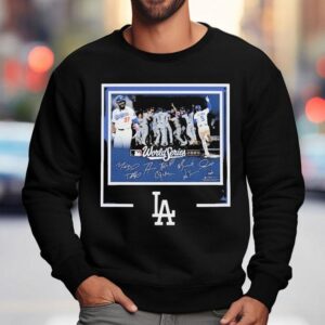 Los Angeles Dodgers Autographed World Series Signatures Sweatshirt