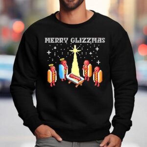 Merry Glizzmas Mesh Trucker Hotdog Sweatshirt