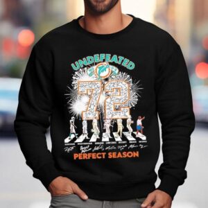 Miami Dolphins Undefeated Perfect Season Abbey Road Signatures Sweatshirt