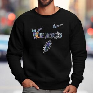 Minnesota Vikings Grateful Dead Bears Logo Sweatshirt