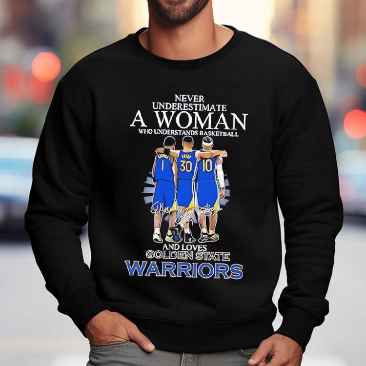 Never Underestimate A Woman Who Understands Basketball And Loves Golden State Warriors Signatures Shirt Never Underestimate A Woman Who Understands Basketball And Loves Golden State Warriors Signatures Shirt