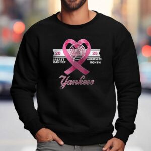 New York Yankees Strike Out Breast Cancer Shirt 3 New York Yankees Strike Out Breast Cancer Sweatshirt