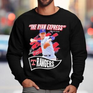 Nolan Ryan Texas Rangers The Ryan Express Signature Shirt 3 Nolan Ryan Texas Rangers The Ryan Express Signature Sweatshirt