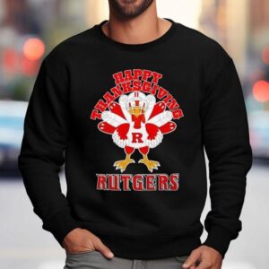 Rutgers Scarlet Knights Happy Thanksgiving Turkey Sweatshirt