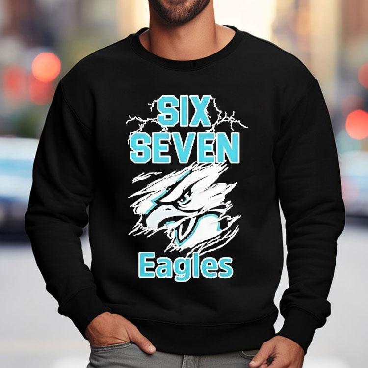 Six Seven Philadelphia Eagles Logo Lightning Shirt Six Seven Philadelphia Eagles Logo Lightning Shirt