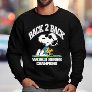 Snoopy And Woodstock The Peanuts Fan Los Angeles Dodgers Back Back World Series Champions Cool Sweatshirt