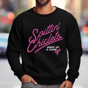 Spittin Chiclets Breasties Script Shot At A Cure Sweatshirt