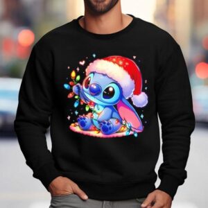Stich With Christmas Lights Sweatshirt