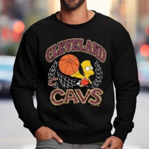 The Simpsons Bart X Cleveland Cavaliers Shirt 3 The Simpsons Bart X Cleveland Cavaliers Sweatshirt
