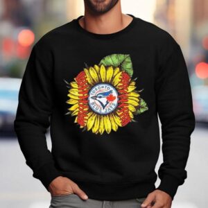Toronto Blue Jays X Sun Flower Football Logo Shirt 3 Toronto Blue Jays X Sun Flower Football Logo Sweatshirt