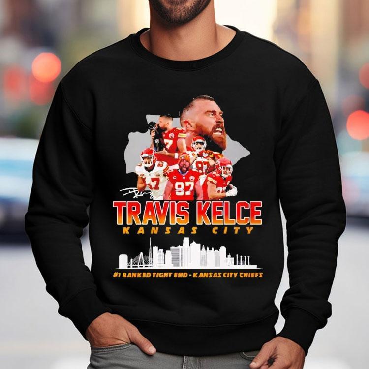 Travis Kelce #1 Ranked Tight End For The Kansas City Chiefs Signature Logo Shirt Travis Kelce #1 Ranked Tight End For The Kansas City Chiefs Signature Logo Shirt