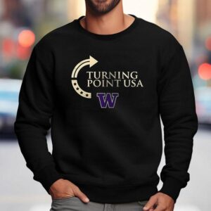 Washington Huskies X University Of Washington X Charlie Kirk Turning Point Usa Logo Sweatshirt