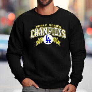 World Series Champions La Dodgers Central Logo Sweatshirt