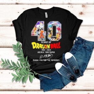 40 Years Of Dragon Ball 1984 2024 Akira Toriyama Thank You For The Memories Signature Shirt