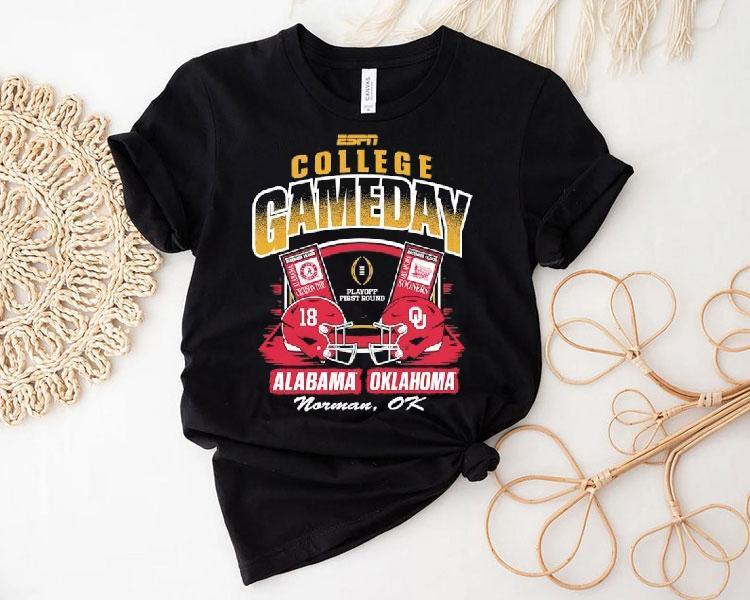 Alabama Crimson Tide Vs Oklahoma Sooners College Gameday Playoff First Round Shirt 4 Alabama Crimson Tide Vs Oklahoma Sooners College Gameday Playoff First Round Tshirt