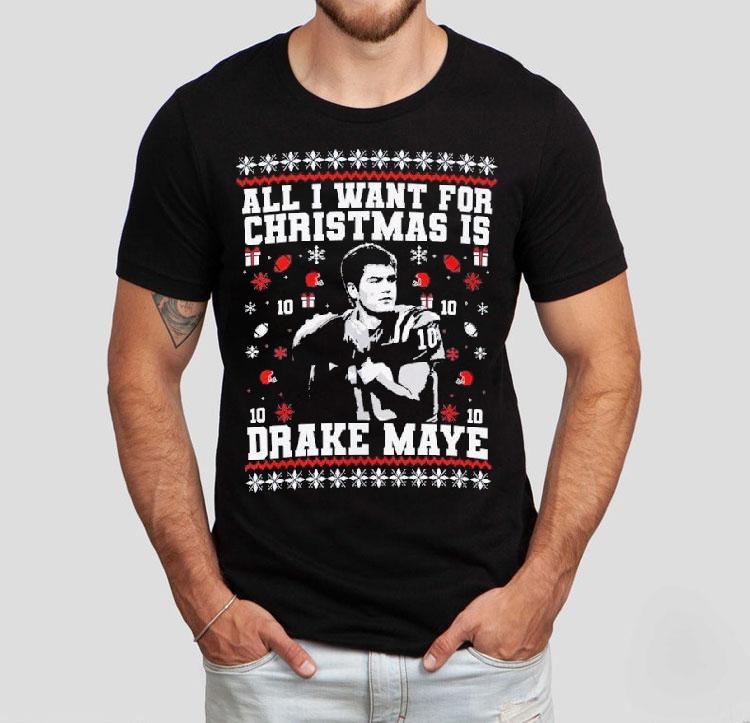 All I Want For Christmas Is Drake Maye Ugly Shirt 4 All I Want For Christmas Is Drake Maye Ugly Tshirt