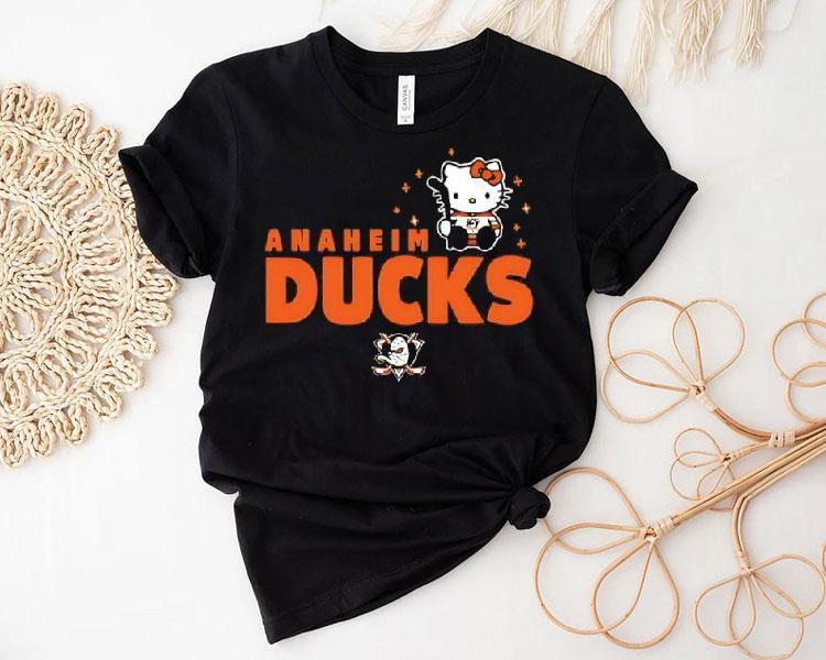 Anaheim Ducks Team X Hello Kitty Trea Tshirt
