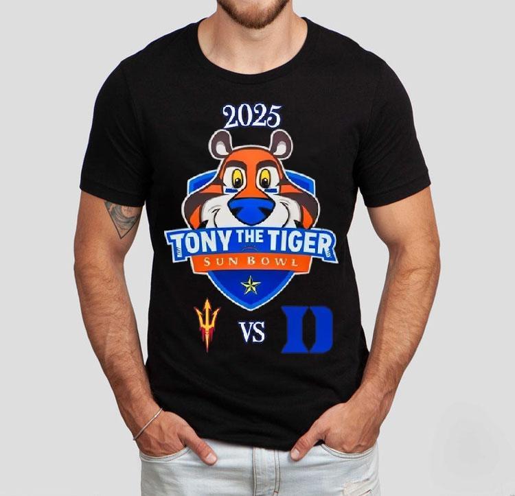 Arizona State Sun Devils Vs Duke Blue Devils Tony The Tiger Sun Bowl 2025 Shirt 4 Arizona State Sun Devils Vs Duke Blue Devils Tony The Tiger Sun Bowl Tshirt