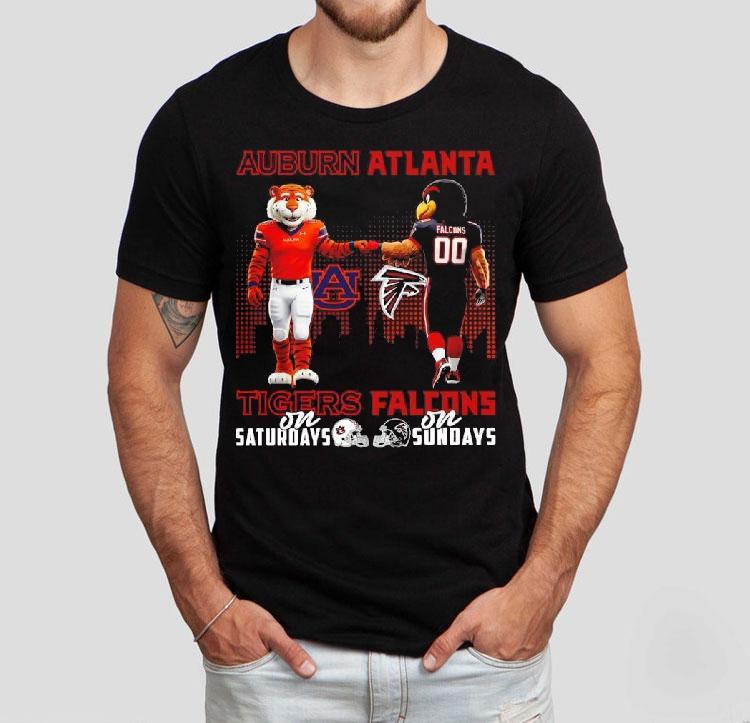 Auburn Tigers On Saturdays X Atlanta Falcons On Sundays Mascot Shirt 4 Auburn Tigers On Saturdays X Atlanta Falcons On Sundays Masco Tshirt