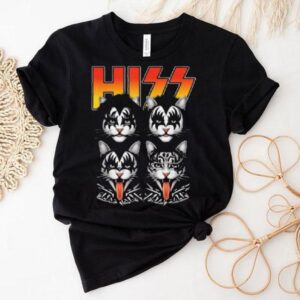 Cats Band Parody 70s Music Lover Cat Face Graphic Shirt