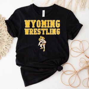 Champion Brown Wyoming Cowboys Wrestling Icon Logo Shirt