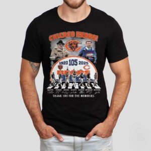 Chicago Bears 105 Seasons Thank You For The Memories 1920-2025 Signatures Shirt Chicago Bears 105 Seasons Thank You For The Memories 1920-2025 Signatures Shirt