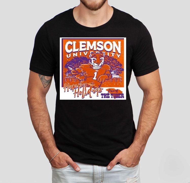 Clemson Tigers Snowy Polaroid Shirt 4 Clemson Tigers Snowy Polaroid Tshirt