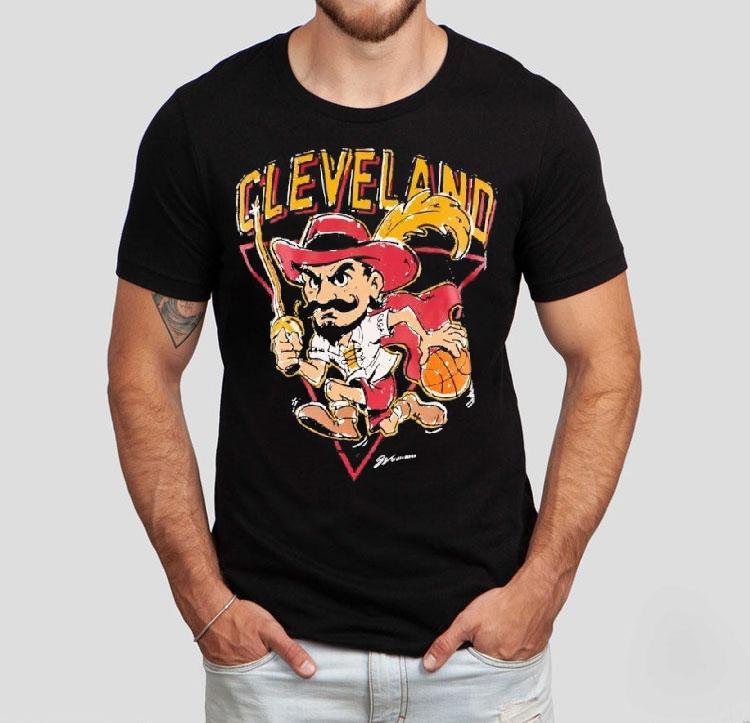 Cleveland Cavaliers Basketball Mascot Retro Shirt 4 Cleveland Cavaliers Basketball Mascot Retro Tshirt