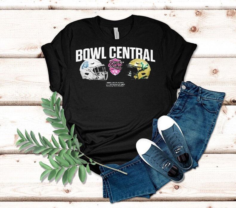 Cure Bowl Central Dueling Helmets Old Dominion University Vs South Florida At Camping World Stadium On December 17 2025 Shirt 4 Cure Bowl Central Dueling Helmets Old Dominion University Vs South Florida At Camping World Stadium On December Tshirt
