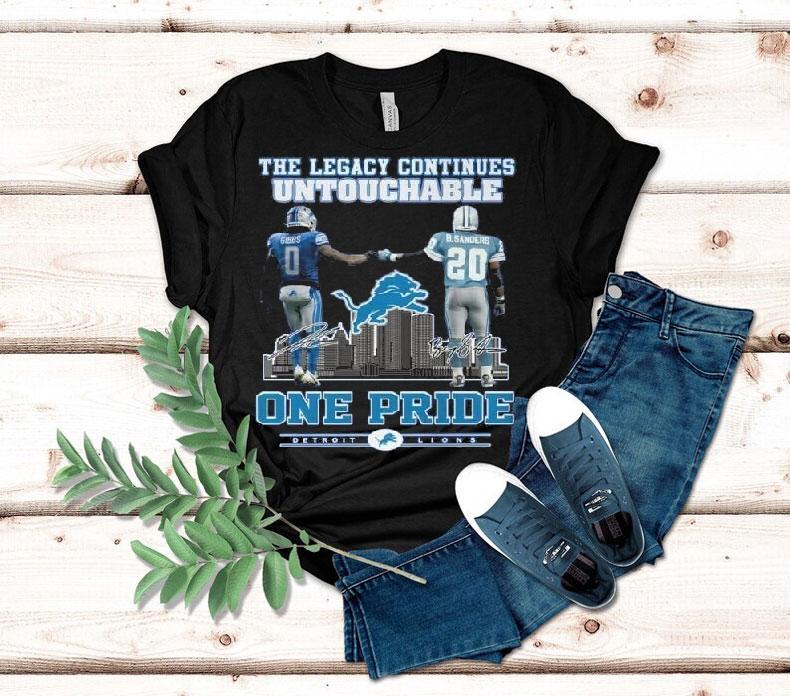 Detroit Lions One Pride The Legacy Continues Untouchable 2025 Signatures Shirt 4 Detroit Lions One Pride The Legacy Continues Untouchable Signatures Tshirt