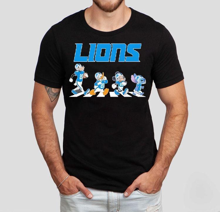 Detroit Lions X Goofy X Donald Duck X Mickey Mouse X Stitch Abbey Road Shirt 4 Detroit Lions X Goofy X Donald Duck X Mickey Mouse X Stitch Abbey Road Tshirt