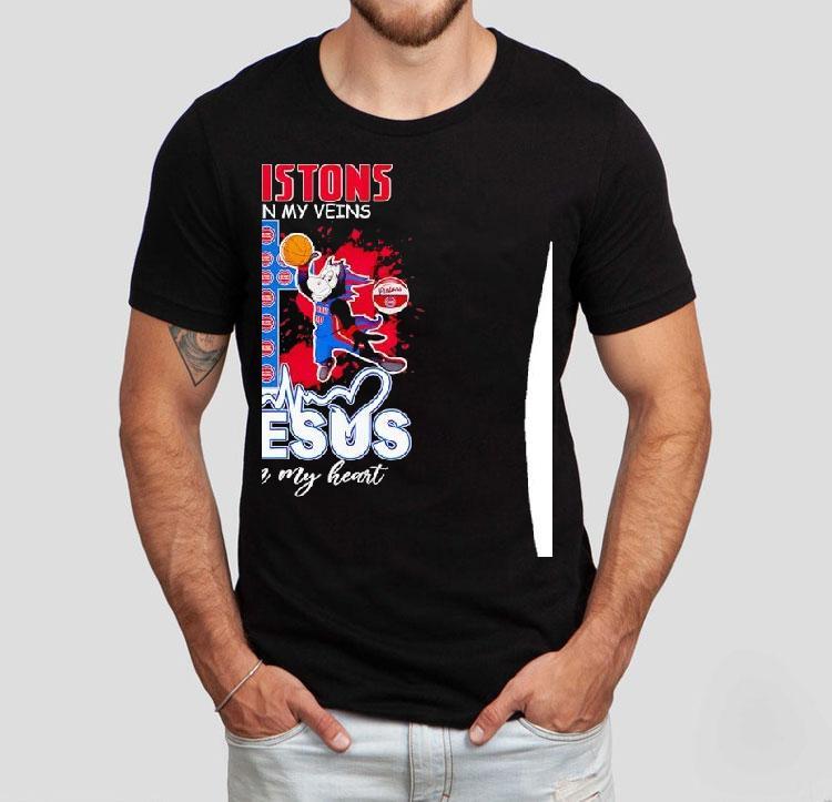 Detroit Pistons Mascot In My Veins Jesus In My Heart Shirt 4 Detroit Pistons Mascot In My Veins Jesus In My Hear Tshirt